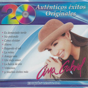 Disco 20 Auténticos Éxitos Originales de Ana Gabriel