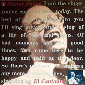 Disco El Cantante (The Singer) de Héctor Lavoe